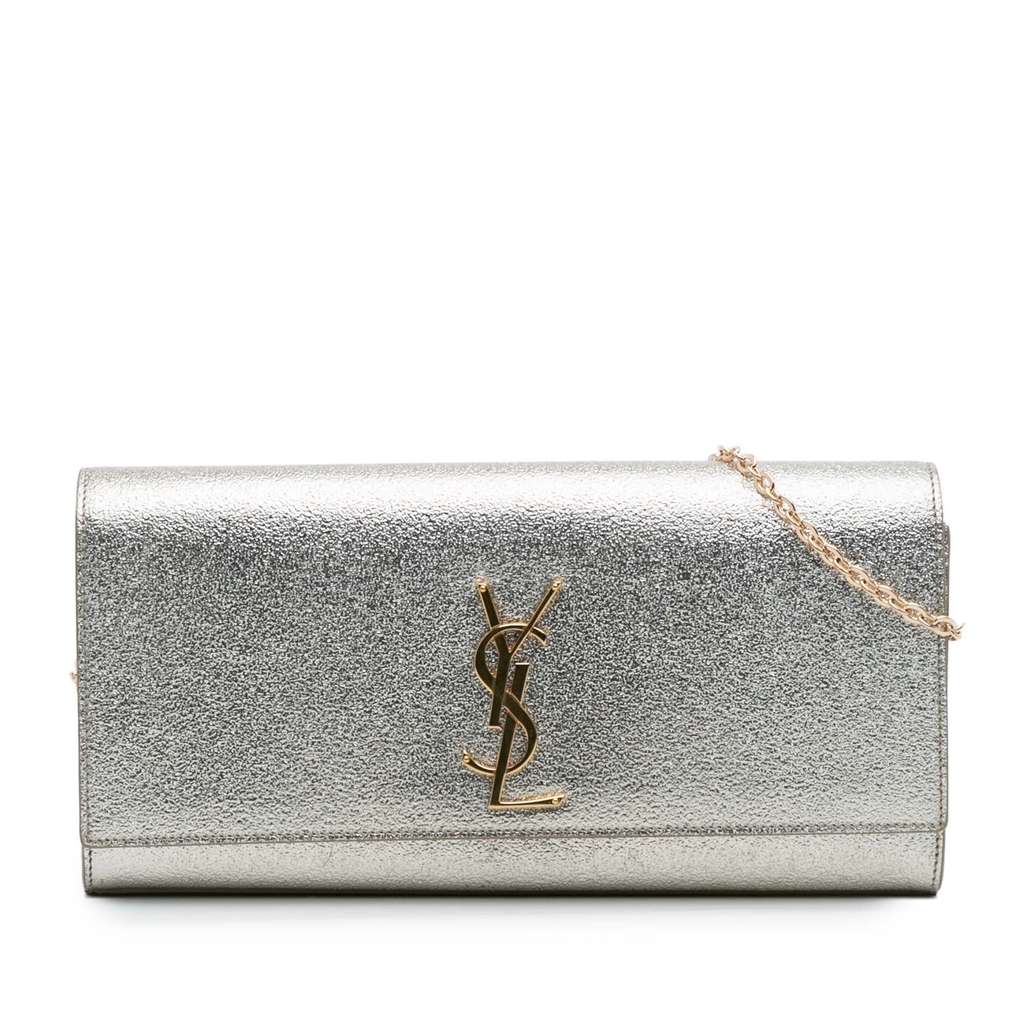 Saint Laurent Metallic Textured Calfskin Classic Monogram Cassandre Crossbody