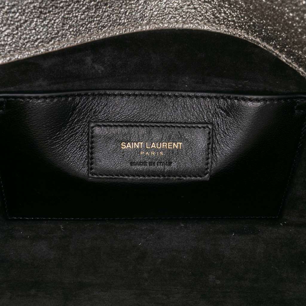 Saint Laurent Metallic Textured Calfskin Classic Monogram Cassandre Crossbody - 5