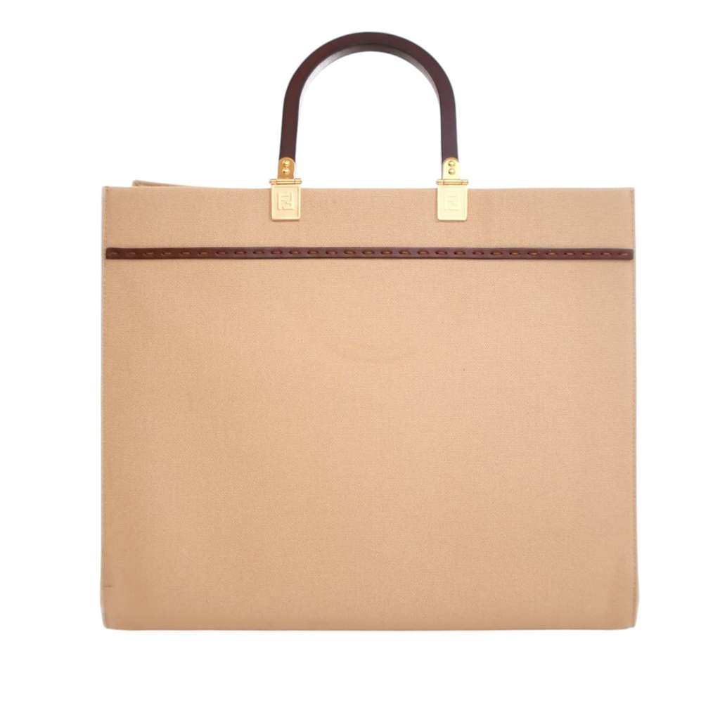 Fendi Medium Canvas Sunshine Shopper Tote - 4