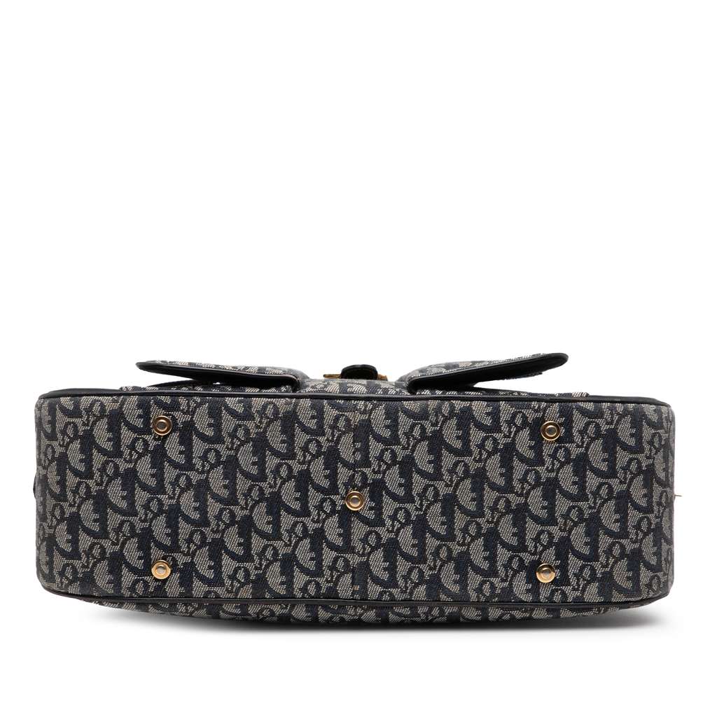 Dior Diorissimo Canvas Double Saddle Bowler Bag - 3