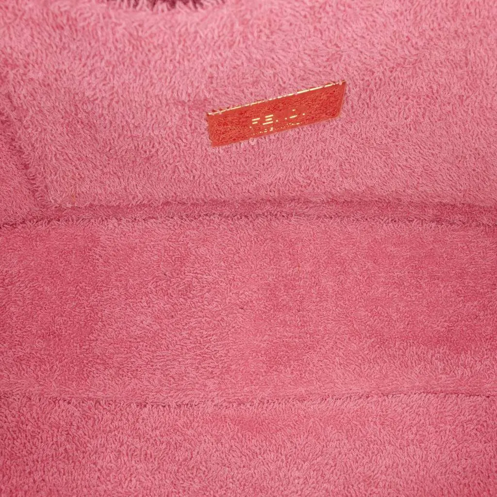 Fendi Embossed Terry Cloth FF 1974 Convertible Belt Baguette Pink Cotton Very good - Model View