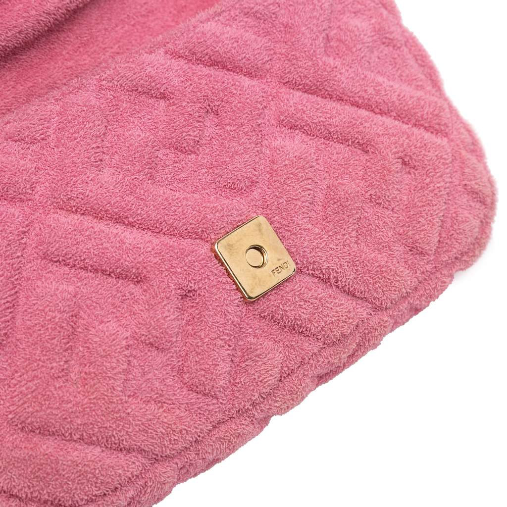 Fendi Embossed Terry Cloth FF 1974 Convertible Belt Baguette - Image 10