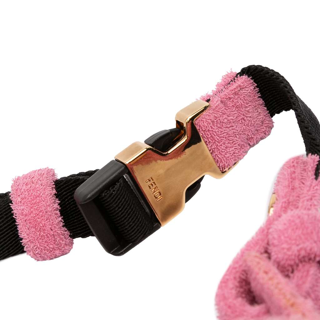 Fendi Embossed Terry Cloth FF 1974 Convertible Belt Baguette - Image 11