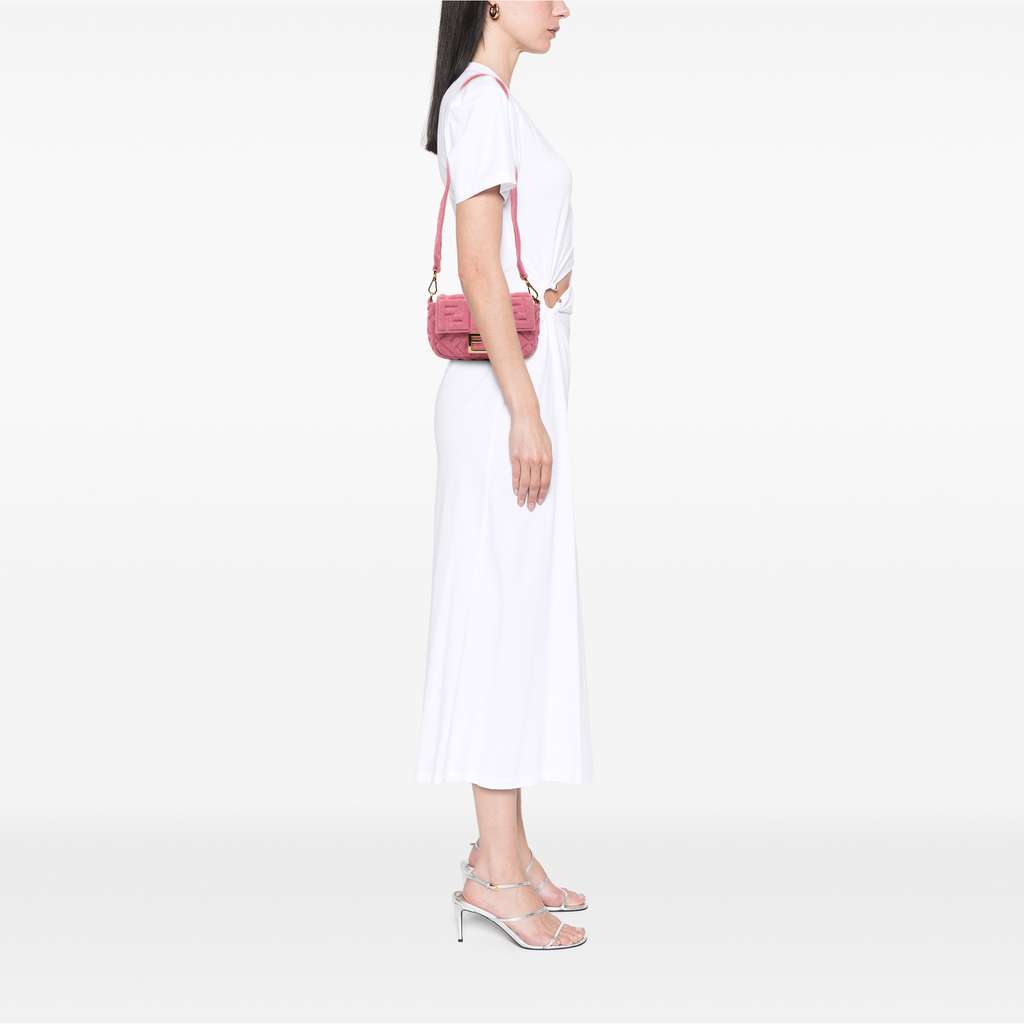 Fendi Embossed Terry Cloth FF 1974 Convertible Belt Baguette - Image 12