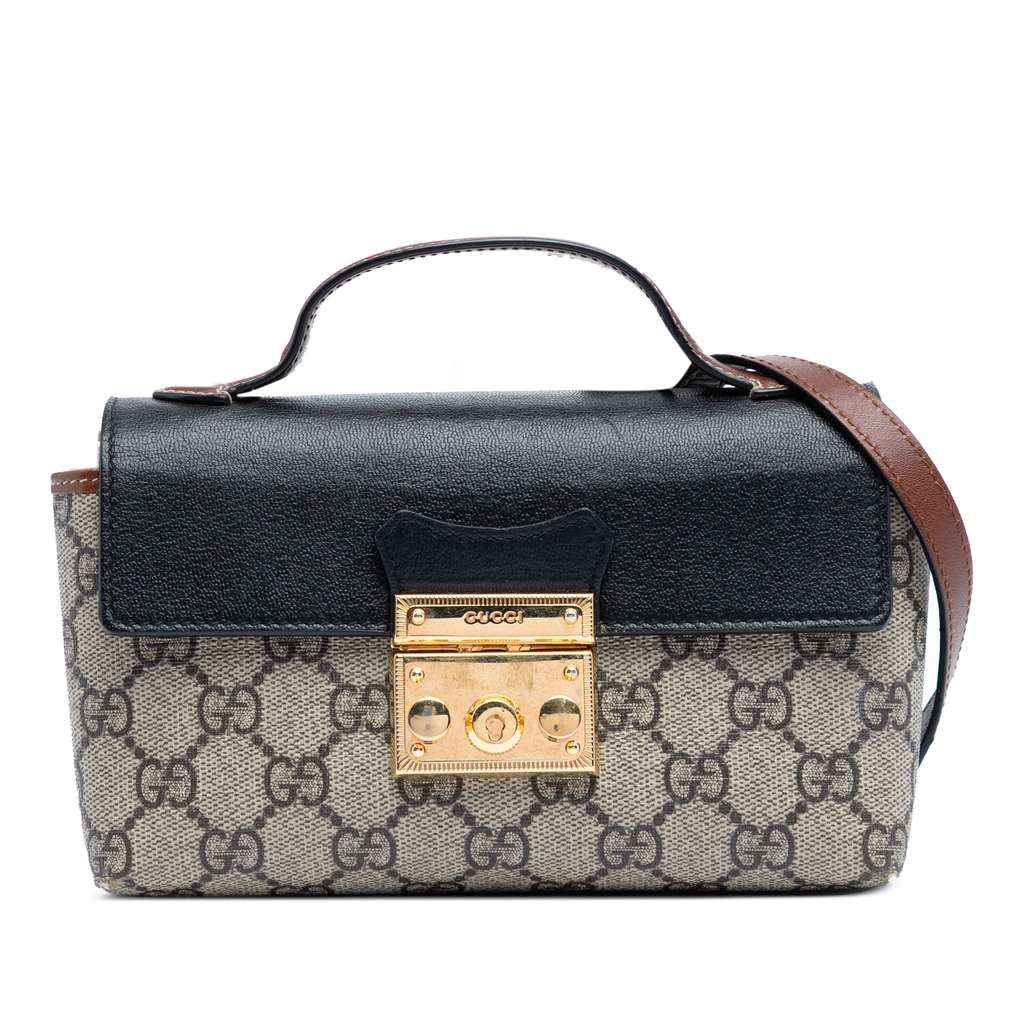 Gucci Mini GG Supreme Padlock Satchel