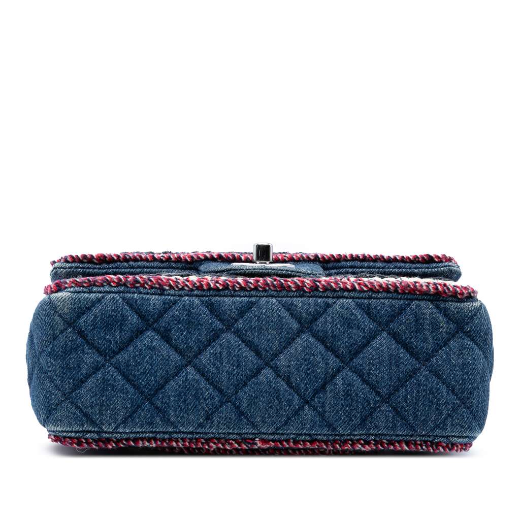 Chanel Mini Rectangular Classic Denim Braided Single Flap - Image 6