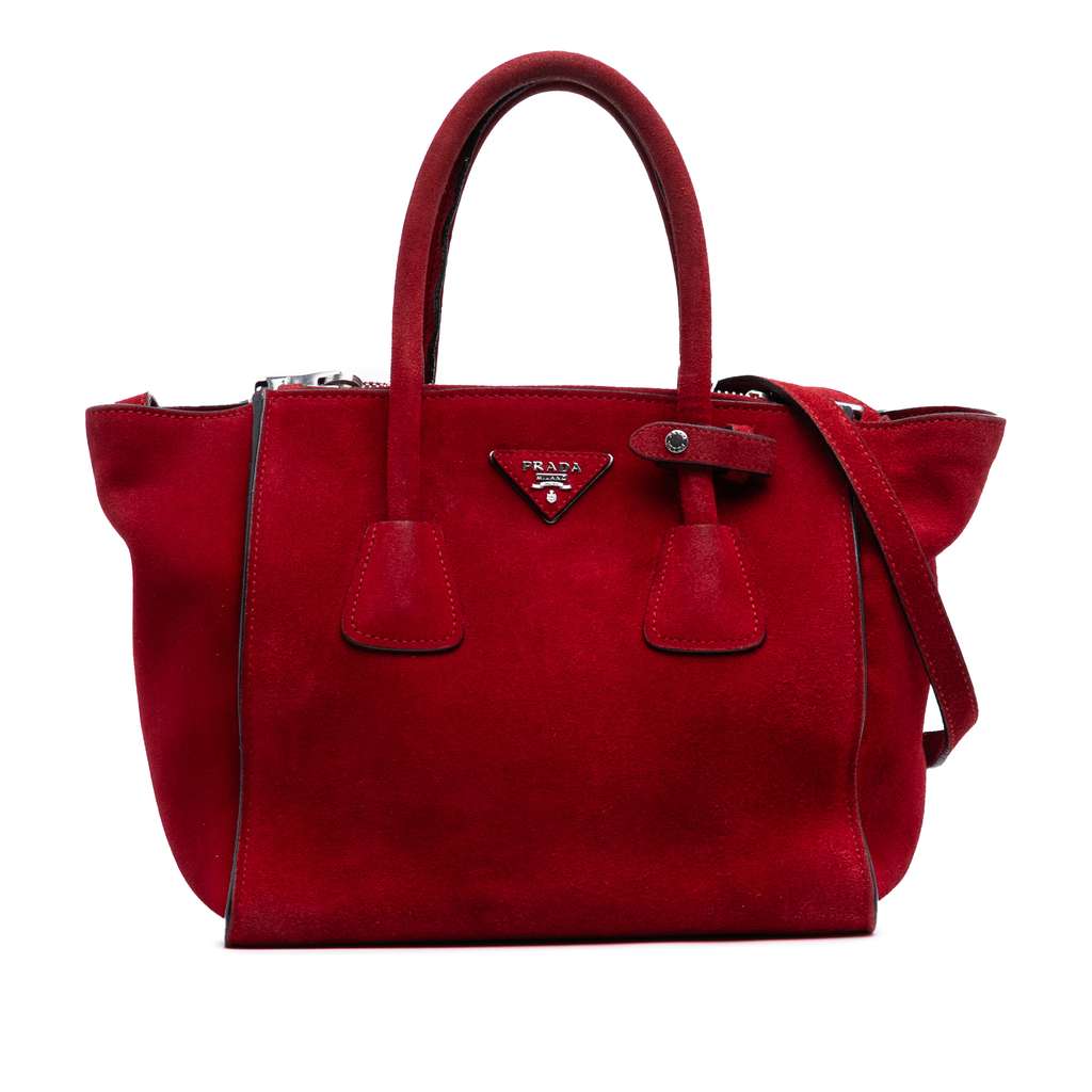 Prada Small Scamosciato Twin Pocket Satchel