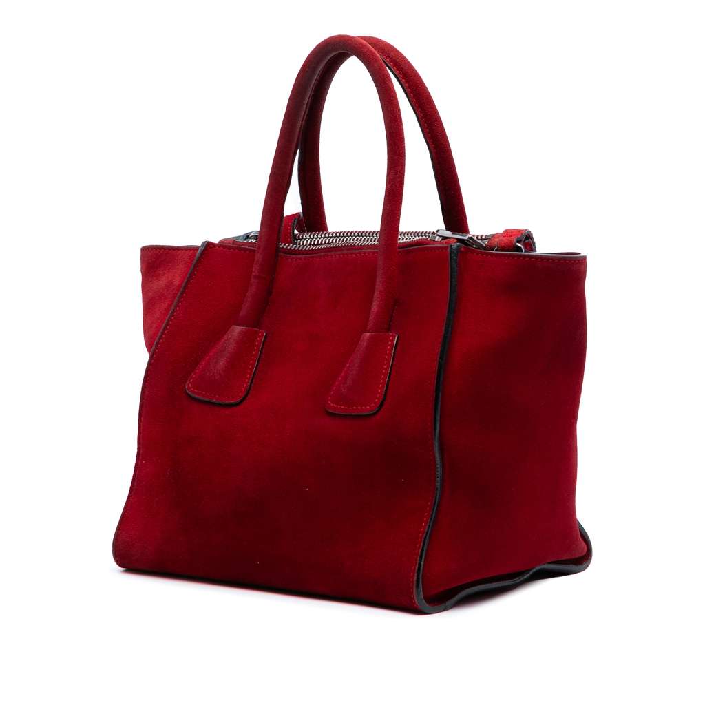 Prada Small Scamosciato Twin Pocket Satchel - Back view