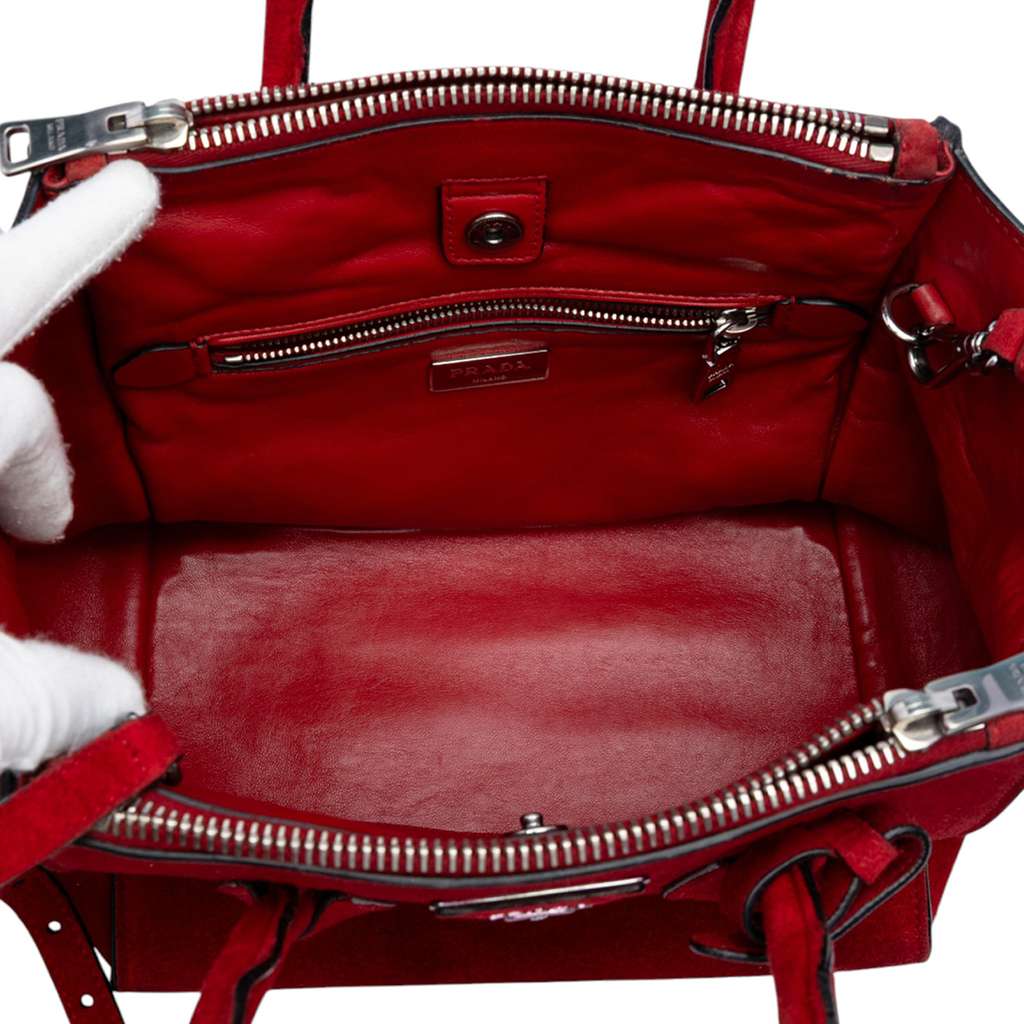 Prada Small Scamosciato Twin Pocket Satchel - 4