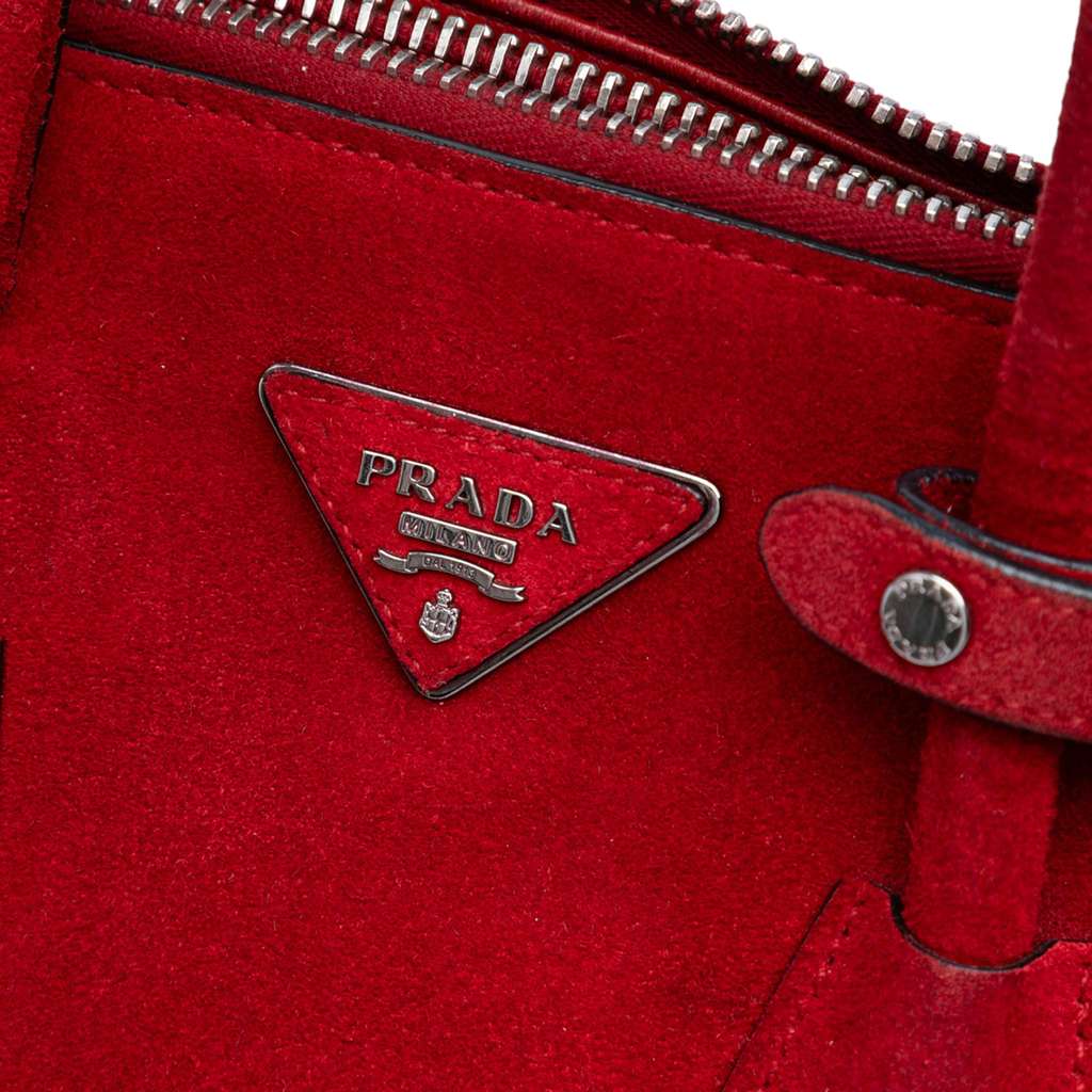 Prada Small Scamosciato Twin Pocket Satchel - Side view