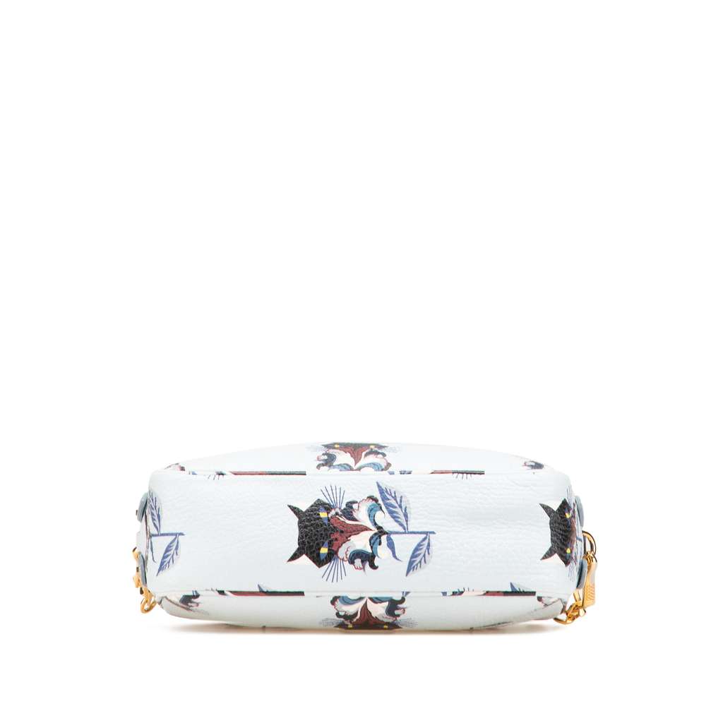 Miu Miu Goatskin Madras Cat Print Double Zip Crossbody - Image 6