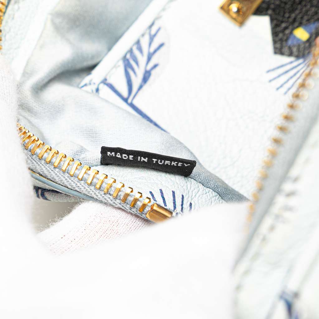 Miu Miu Goatskin Madras Cat Print Double Zip Crossbody - Detail 2