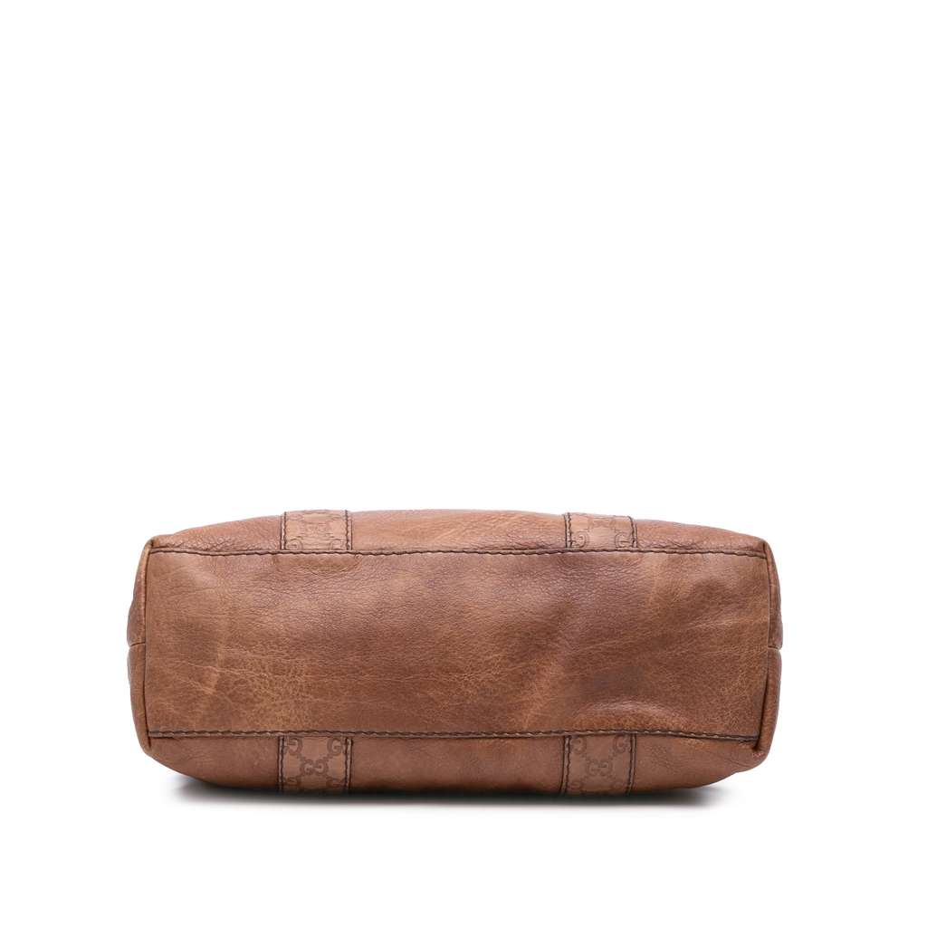 Gucci Guccissima Trimmed Leather Bamboo Libeccio Tote - Image 6