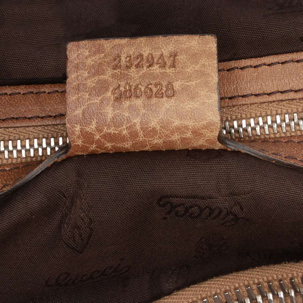 Gucci Guccissima Trimmed Leather Bamboo Libeccio Tote - Detail 1