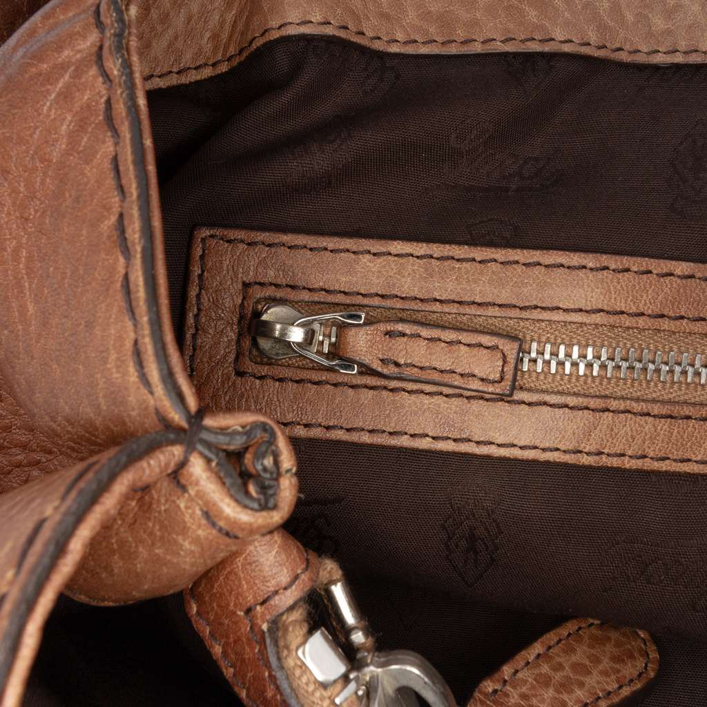 Gucci Guccissima Trimmed Leather Bamboo Libeccio Tote - Detail 2