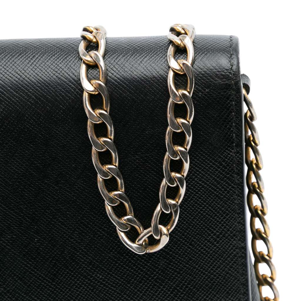 Prada Saffiano Chain Crossbody - Image 13