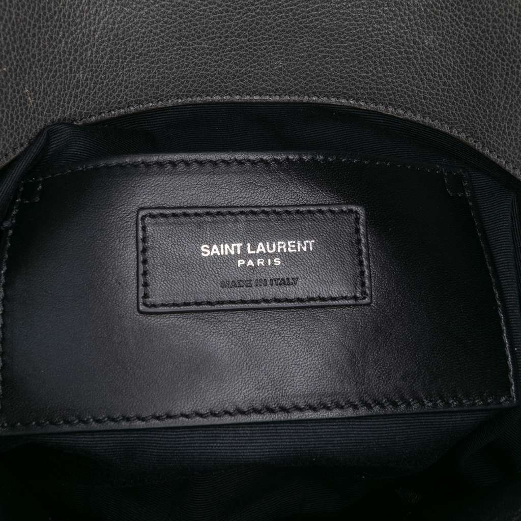 Saint Laurent Large Chevron Sheepskin Monogram College Bag - 5