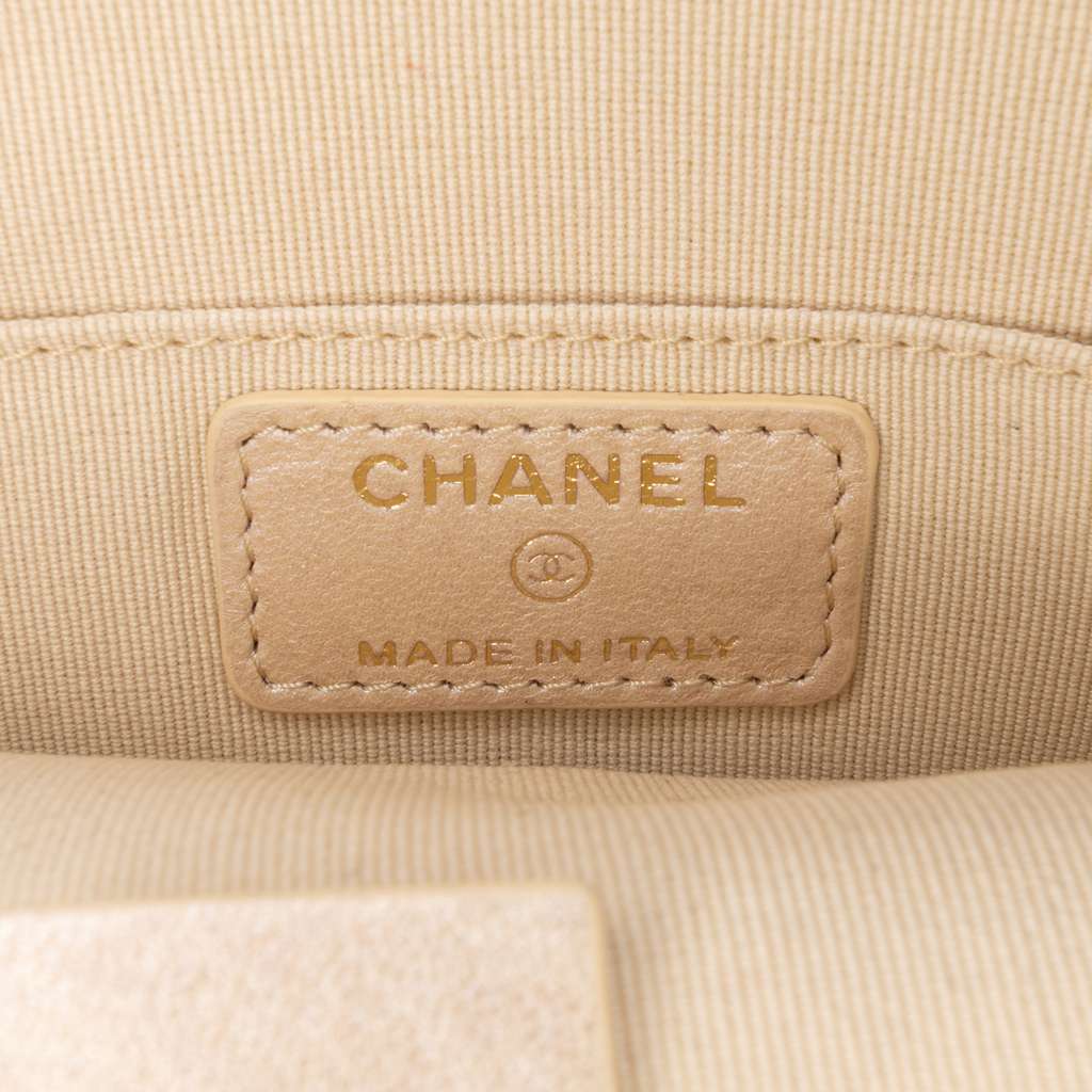 Chanel Mini CC Metallic Lambskin Camellia Bouquet Round Clutch on Chain - 5