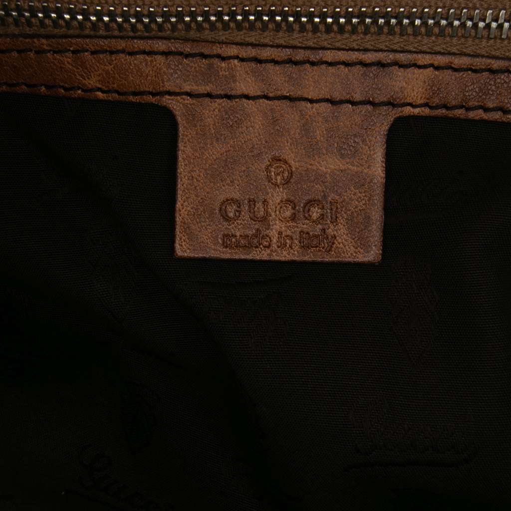 Gucci Medium GG Canvas Bamboo Bar Tote - 5