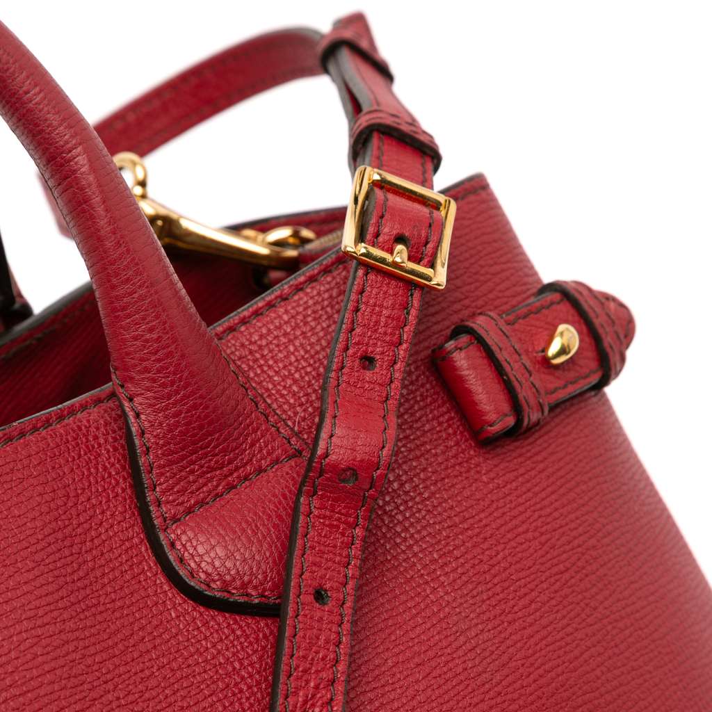 Burberry Medium Leather and House Check Banner Satchel - Detail 2