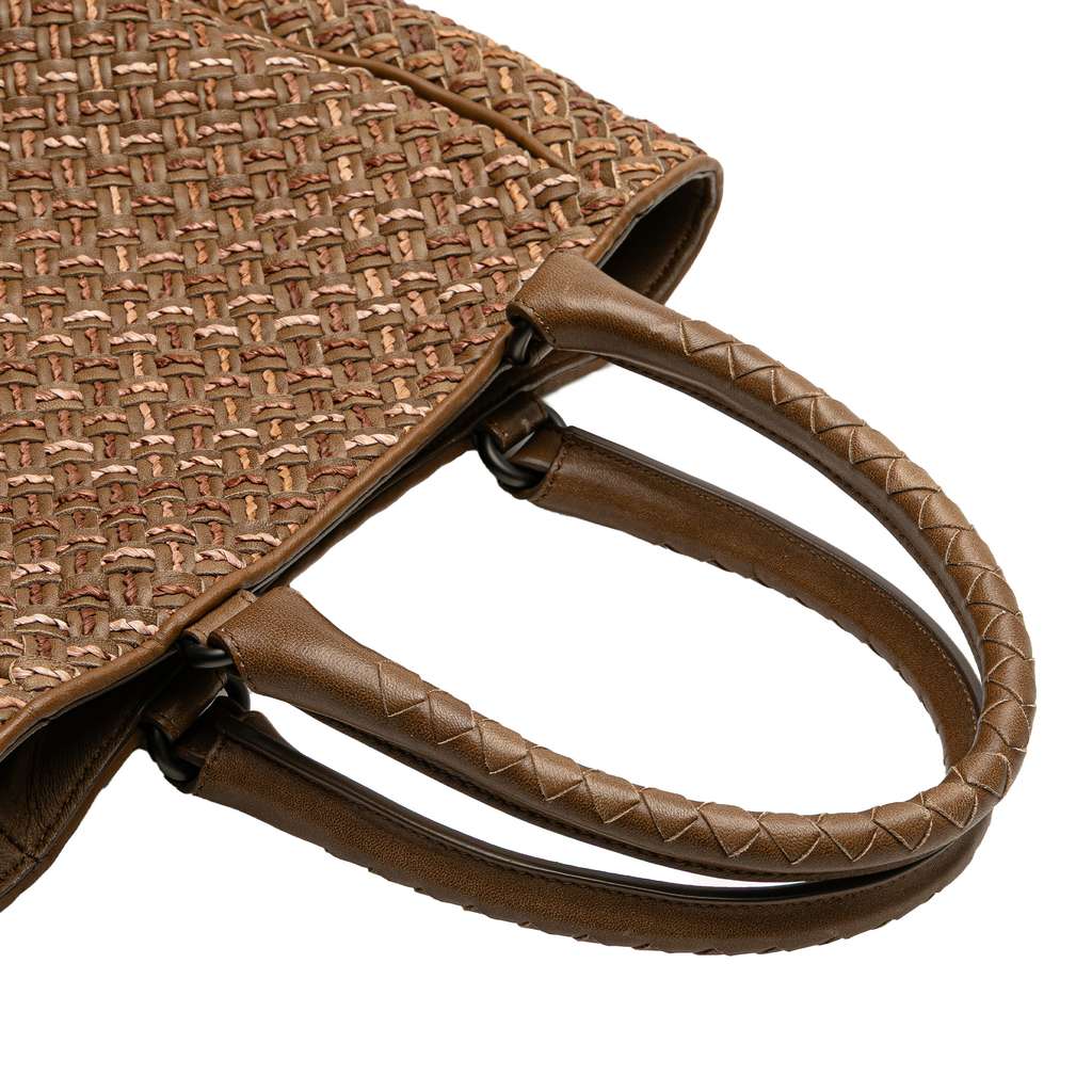 Bottega Veneta Calfskin Intrecciato Paglia Tote - Image 12