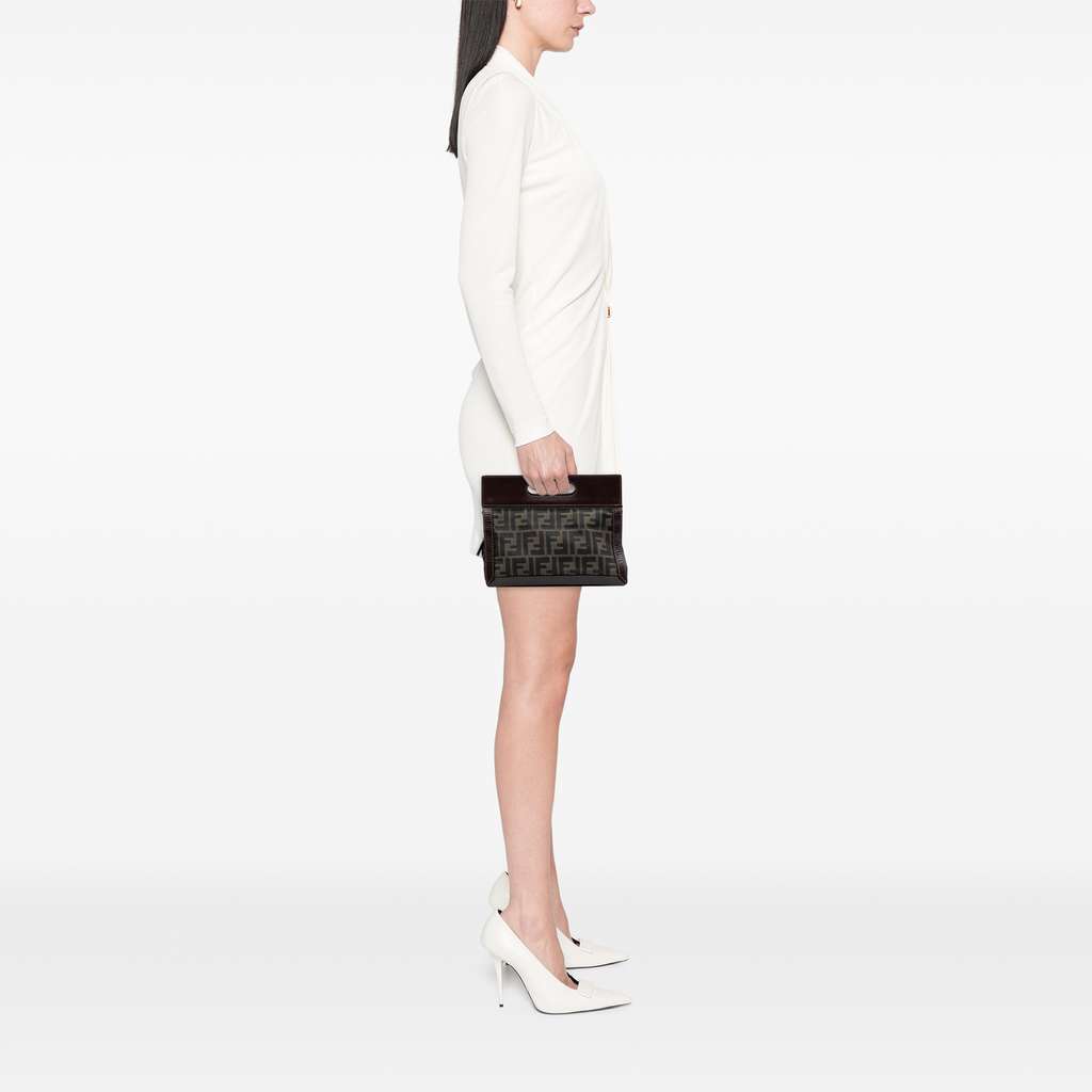Fendi Mini Zucca Canvas Peekaboo Defender - Image 10