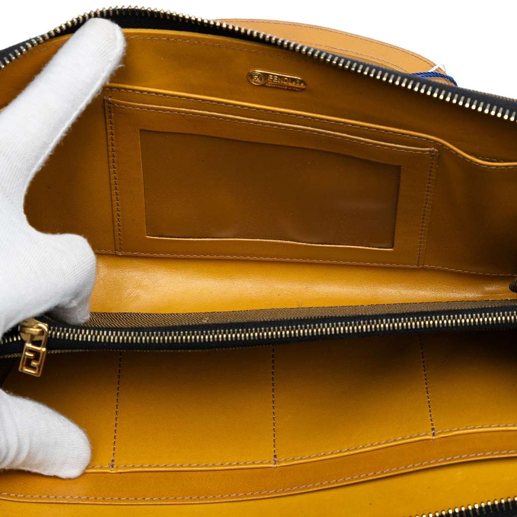 Fendi Zebra Print Canvas Twins Handbag - 4