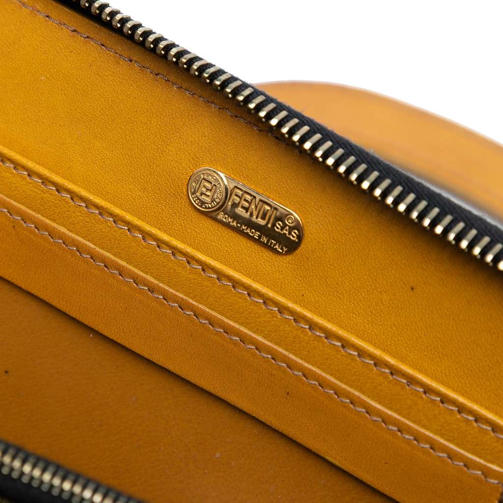 Fendi Zebra Print Canvas Twins Handbag - Side view