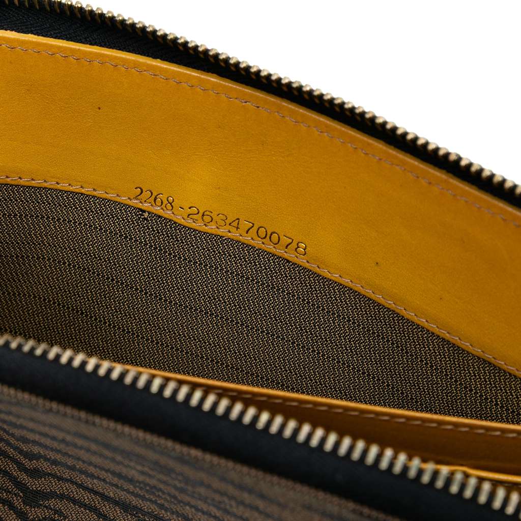 Fendi Zebra Print Canvas Twins Handbag - Detail 1