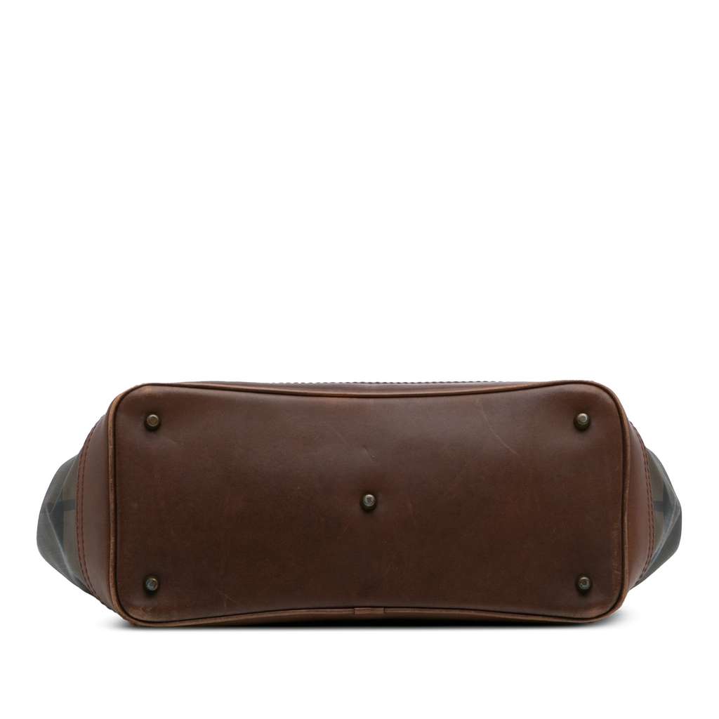 Burberry Smoked Check Coated Canvas Handbag - Image 6