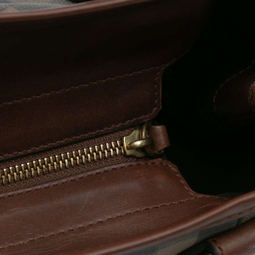 Burberry Smoked Check Coated Canvas Handbag - Detail 2