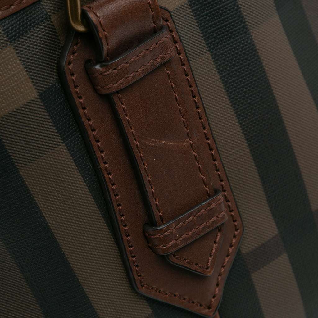 Burberry Smoked Check Coated Canvas Handbag - Image 11