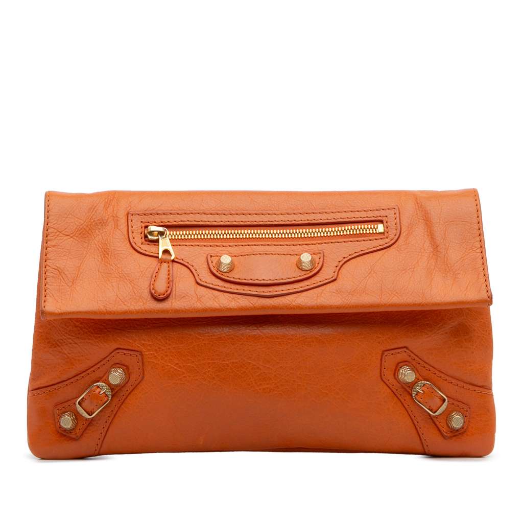 Balenciaga Lambskin Motocross Giant 12 Envelope Clutch