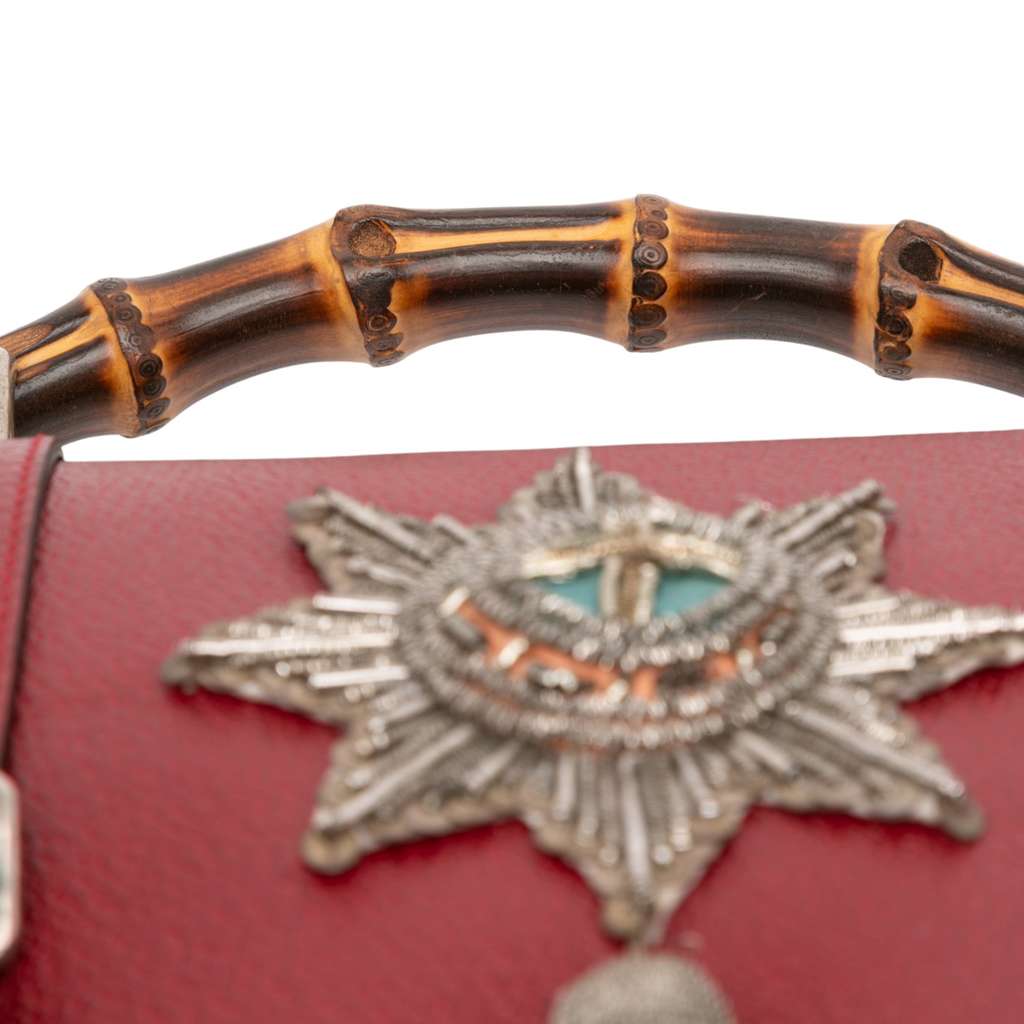 Gucci Leather Bamboo Convertible Top Handle Bag - Detail 2