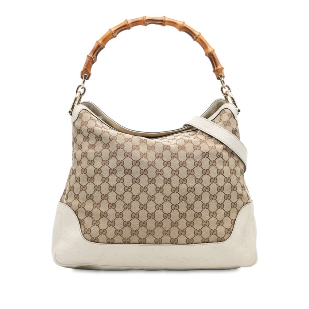 Gucci GG Canvas Bamboo Diana Satchel