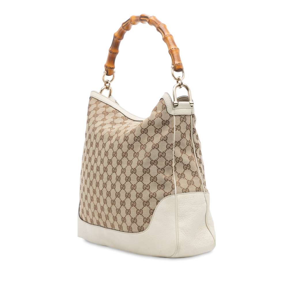 Gucci GG Canvas Bamboo Diana Satchel - Back view