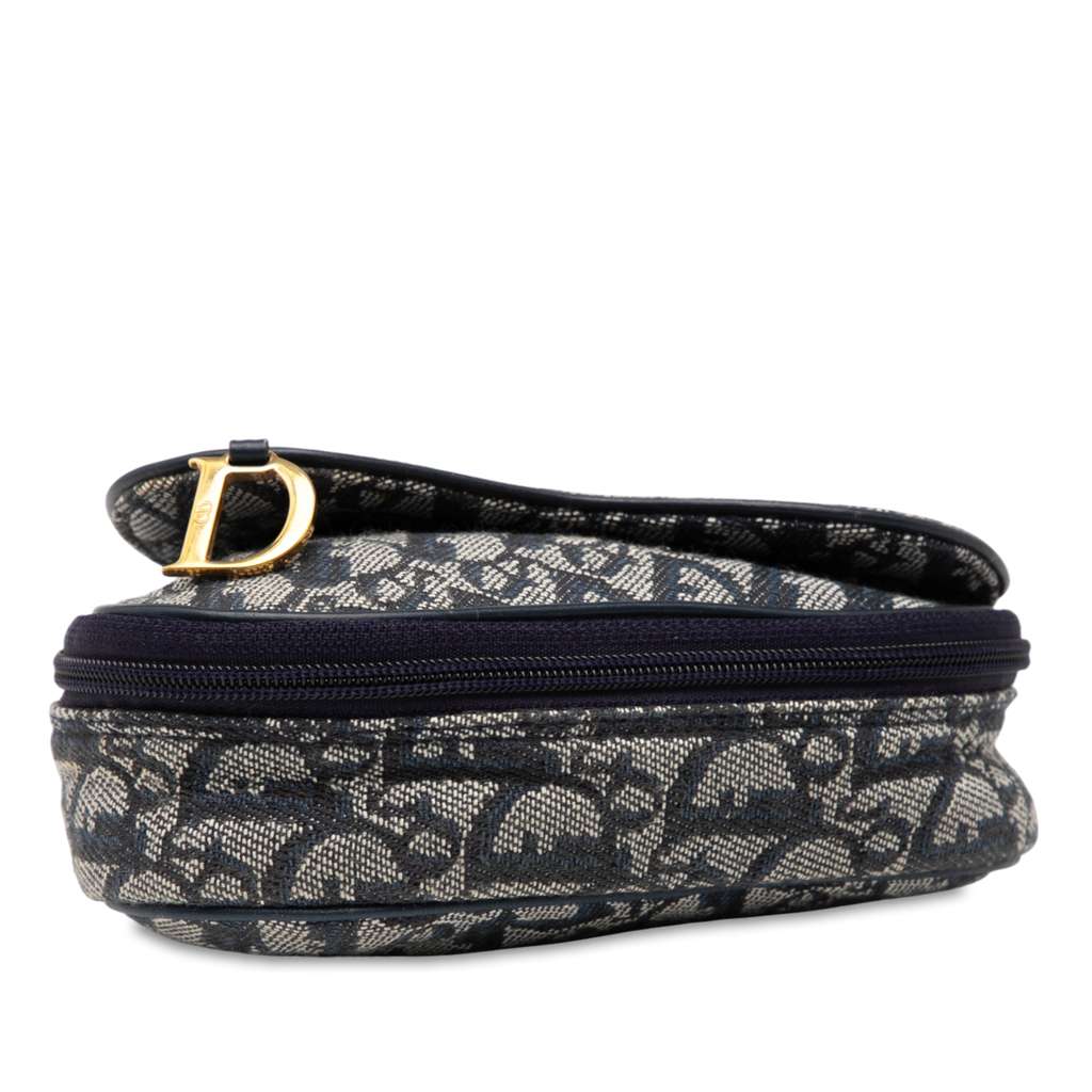 Dior Diorissimo Canvas Saddle Pouch - Image 6