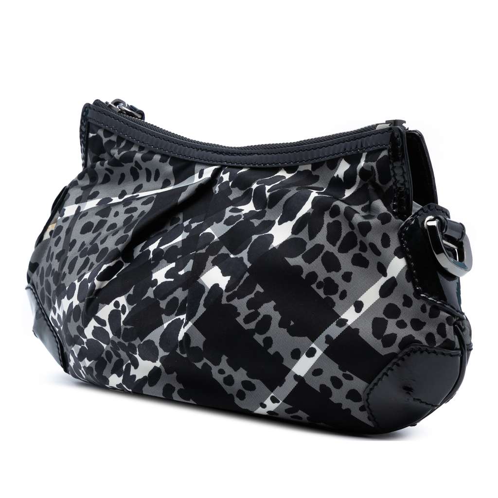 Burberry Floral Beat Check Nylon Foley Hobo - Back view