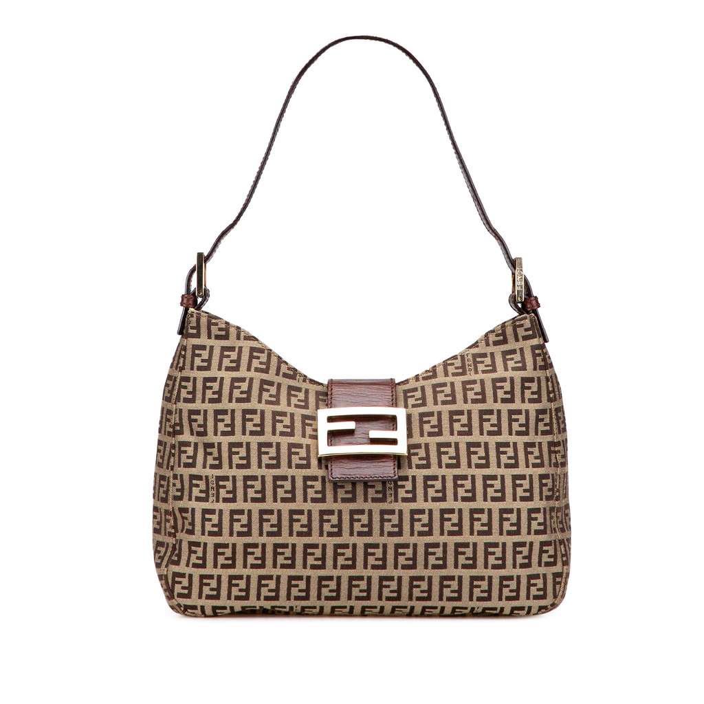 Fendi Zucchino Canvas Shoulder Bag
