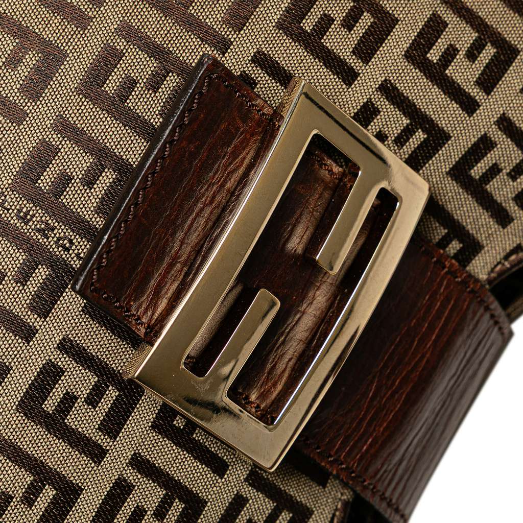 Fendi Zucchino Canvas Shoulder Bag - Image 10