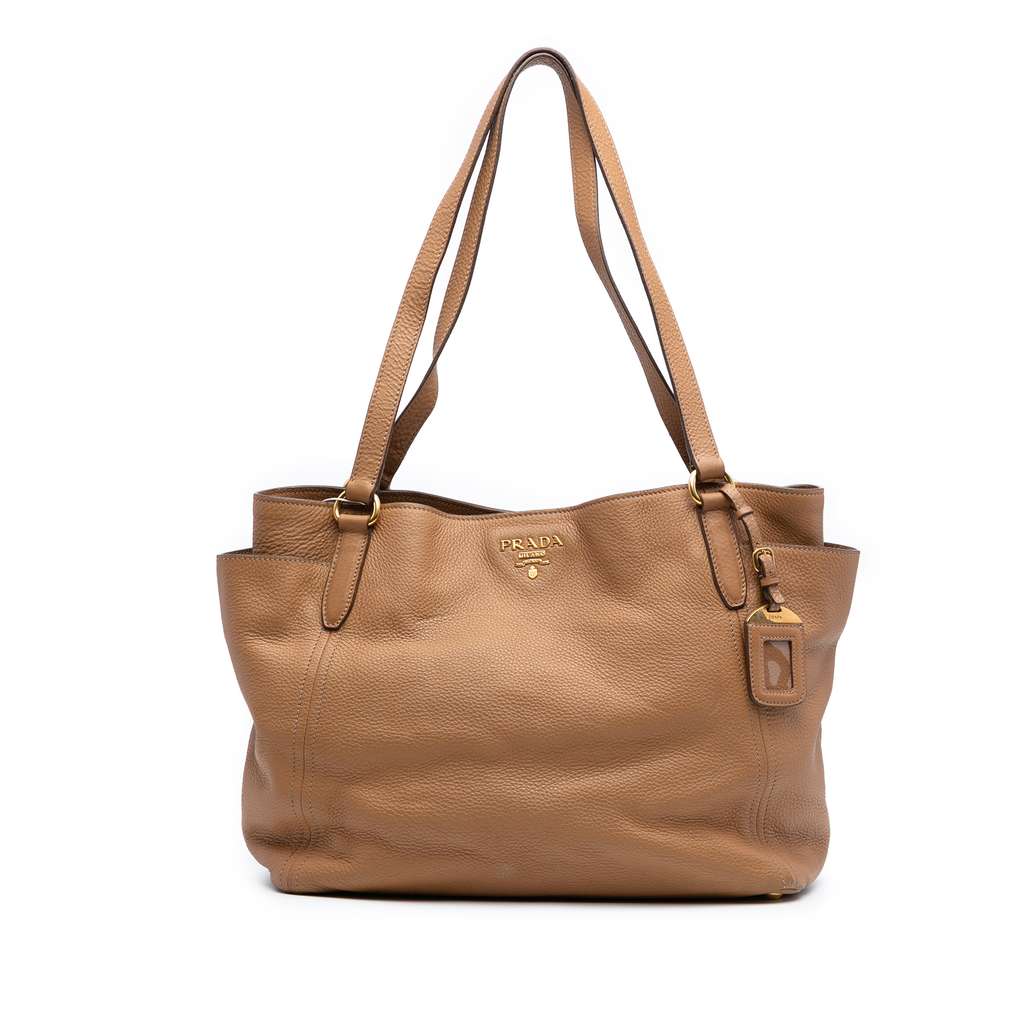 Prada Vitello Daino Double Pocket Tote