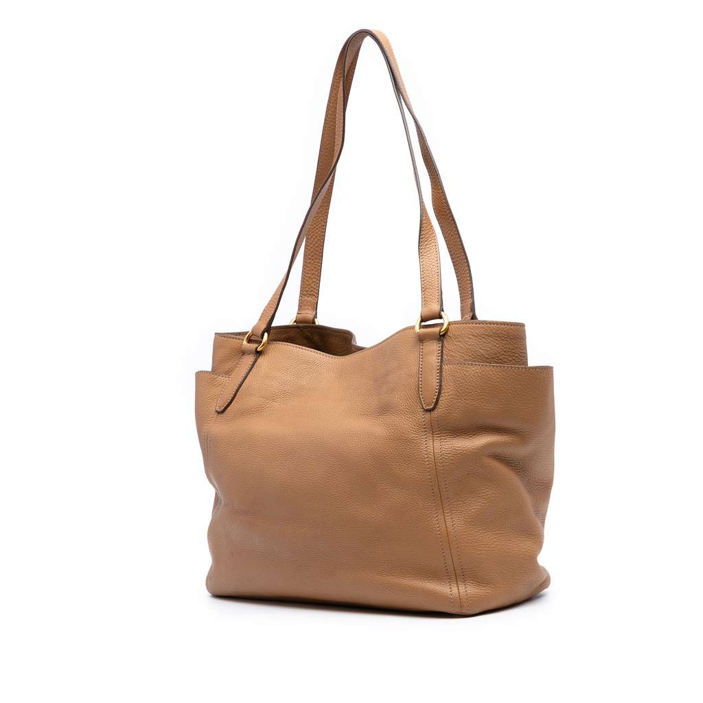 Prada Vitello Daino Double Pocket Tote - Back view