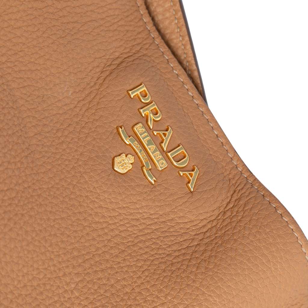 Prada Vitello Daino Double Pocket Tote - Side view