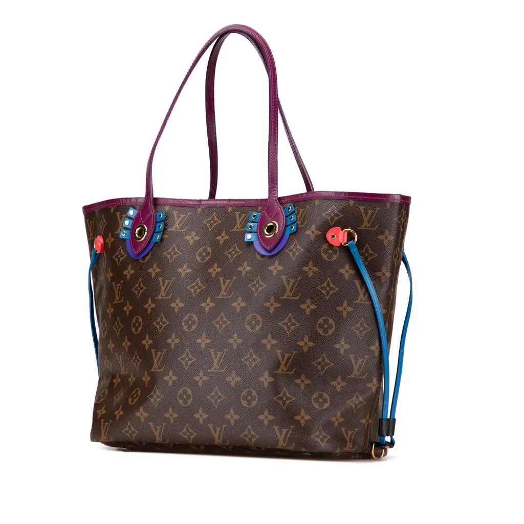 Louis Vuitton Monogram Totem Neo Neverfull MM Brown Good - Back View