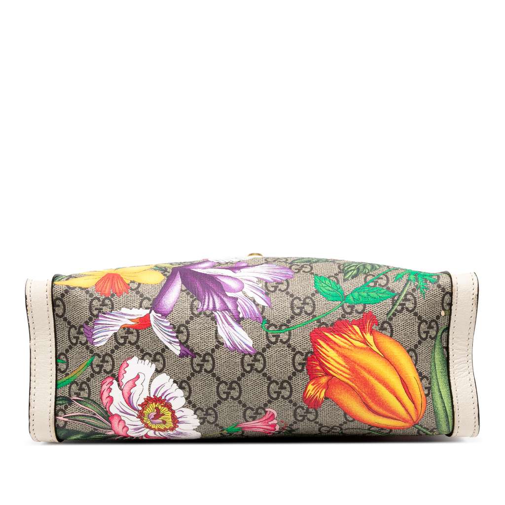 Gucci Small GG Supreme Flora Padlock Tote - 3