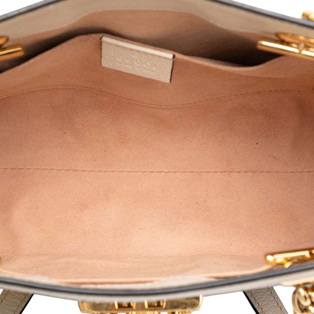 Gucci Small GG Supreme Flora Padlock Tote - 4