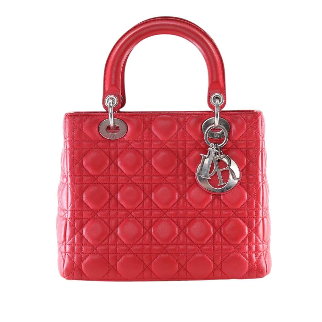 Dior Medium Lambskin Cannage Lady Dior