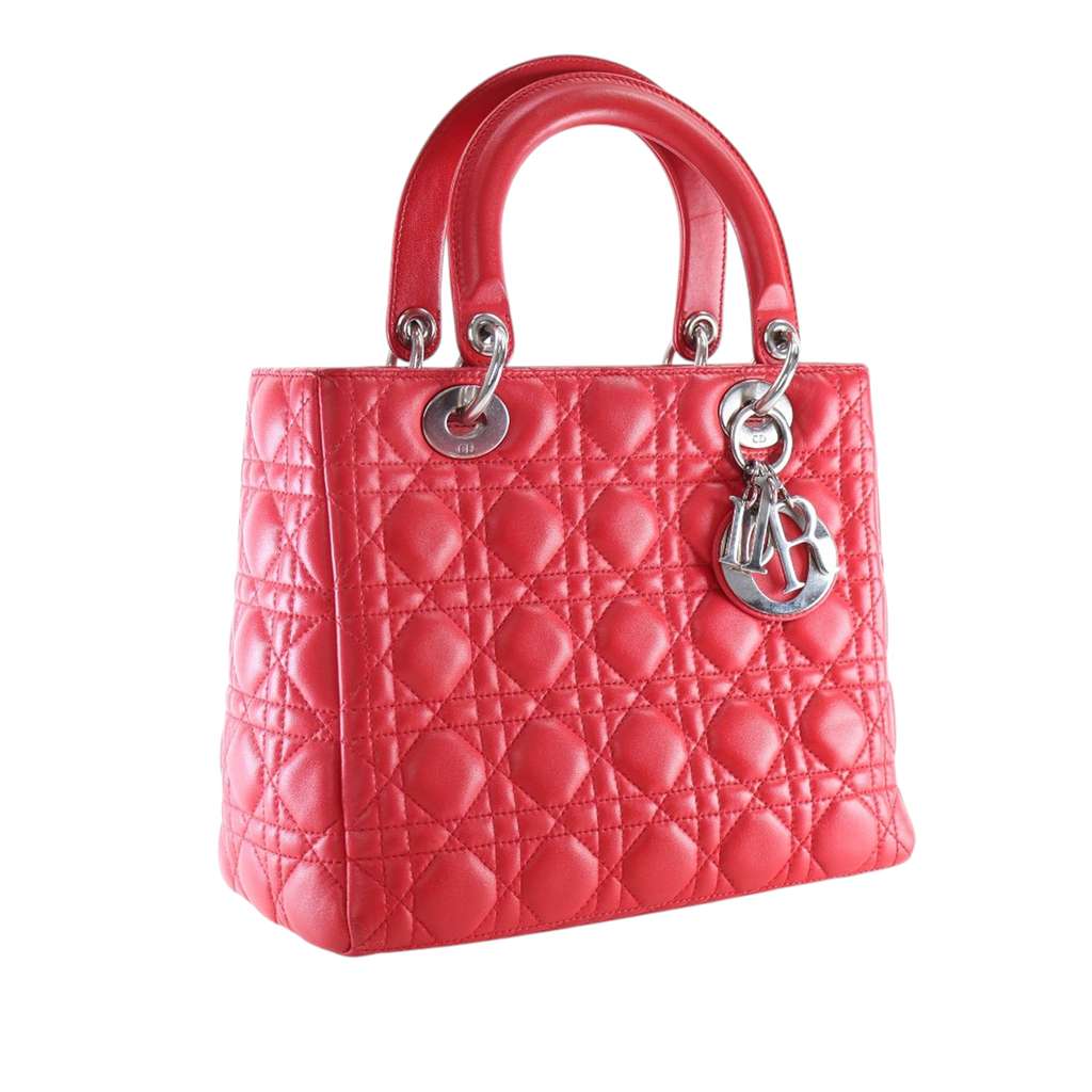 Dior Medium Lambskin Cannage Lady Dior - Back view