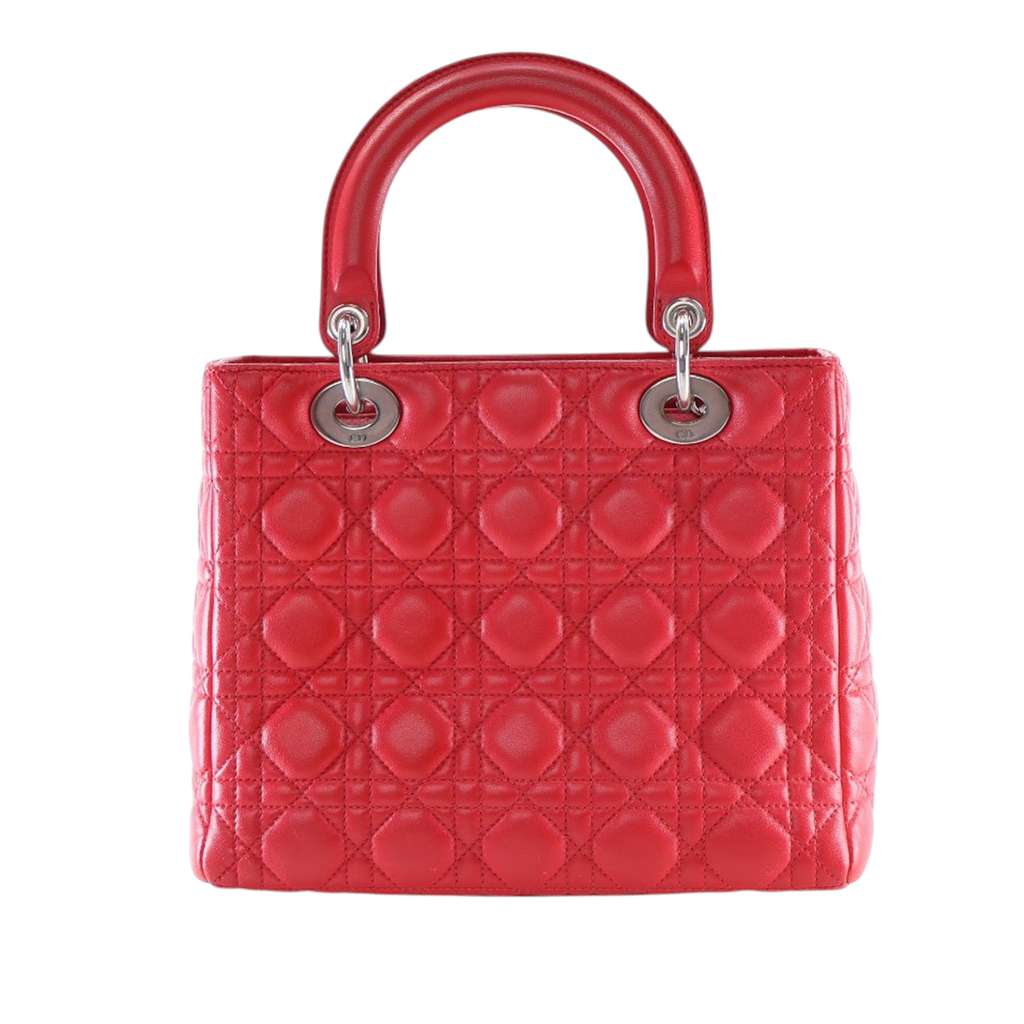 Dior Medium Lambskin Cannage Lady Dior - Image 6