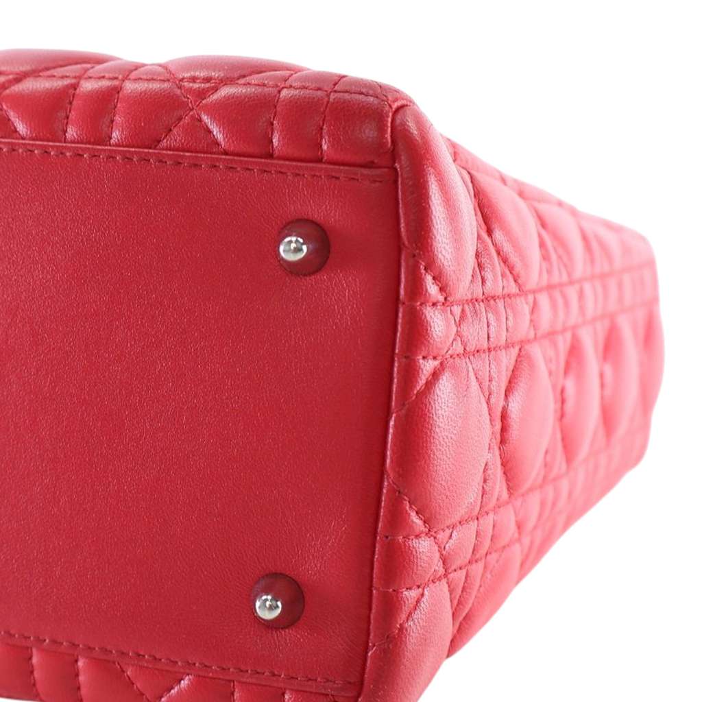 Dior Medium Lambskin Cannage Lady Dior - Image 10